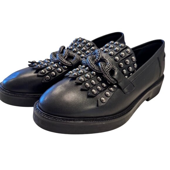 Saint G Kim Keltie Loafer Size 9 Black NWOB Leather Nordstrom's $114 - Picture 1 of 11